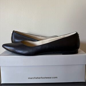 Marc Fisher Alany Black Pointed Toe Flats 9.5M